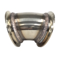 45 Degree Elbow 2.25" Conversion Adapter V-band size (2.1" I.D. 2.99" O.D.)