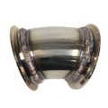 45 Degree Elbow 2.5" Conversion Adapter V-band size (2.32" I.D. 3.19" O.D.)