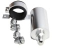 Picture of 50 Micron Inline Fuel Filter Mount High Flow Turbo 6/8/10AN Adapter Universal