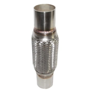 New 2.5" I/O Stainless Steel Double Braided Flex Pipe 5" Flex Length Universal