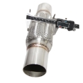 New 2.5" I/O Stainless Steel Double Braided Flex Pipe 5" Flex Length Universal