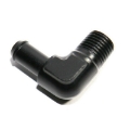 New 90Deg Fuel Oil Gas Line 1/4"NPT Male to 3/8" Hose Barb Fitting Adapter Black
