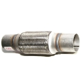 Piping Connector 2" ID 10" Overall Length w/6" Double Braided SS Flex Pipe