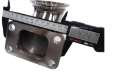 Picture of Stainless Steel Turbo Charger Flange Adapter T3 4-Bolt to 2.5" V-Band 90 Degree